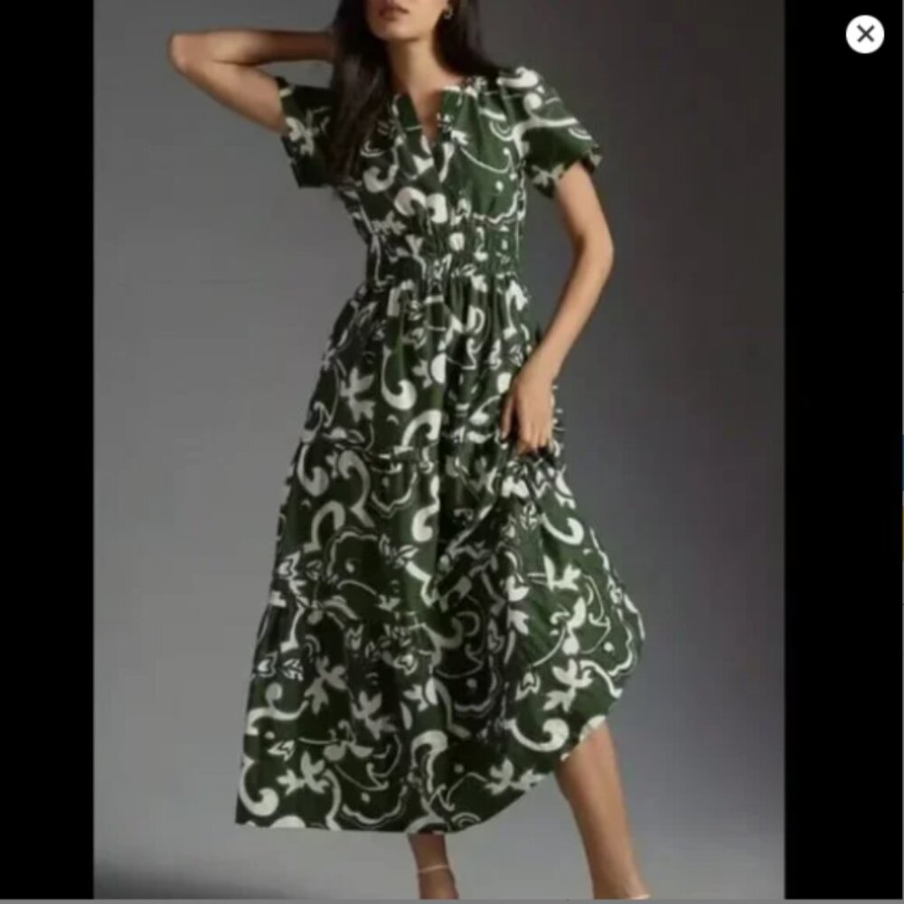 Anthropologie Somerset Maxi Dress - Dark Green